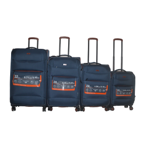 Blue 4pcs/set Soft Luggage