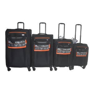 Black 4pcs/set Soft Luggage