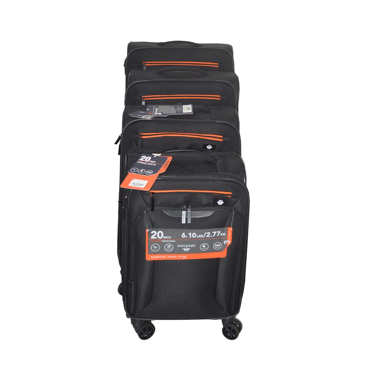 Black 4pcs/set Soft Luggage - Image 7