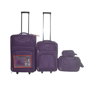 Purple 2pcs luggage and 2pcs bag one set