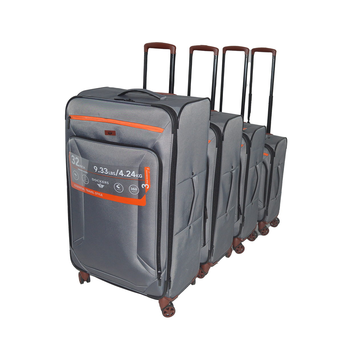 Grey 4pcs one set luggage - Image 2